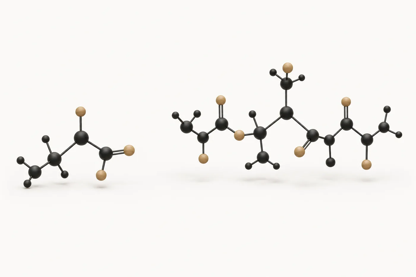 Amino acid and molecular structure concept: glutamine, an amino acid, versus glutathione, an antioxidant tripeptide.